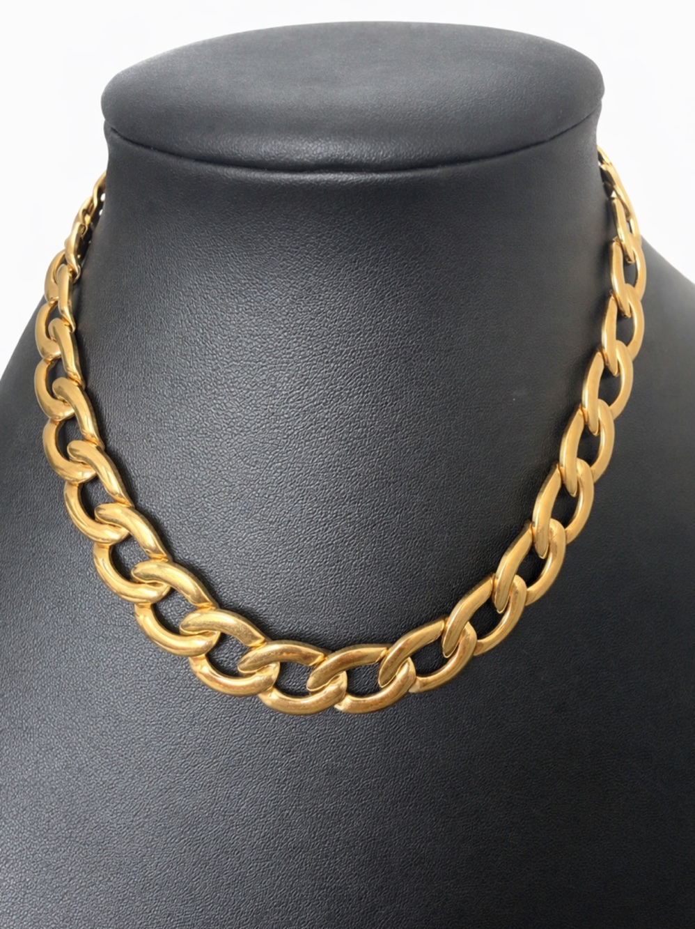 Vintage 16”‎ Napier Chunky Collar Necklace Gold Tone Costume 80s